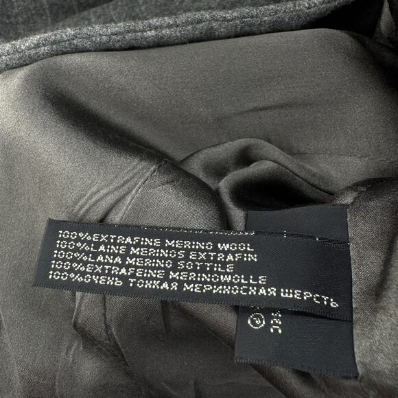 Ralph Lauren Black Label Blazer‎ 100% Merino Wool Pinstripe Women's Size 8 Gray - Picture 6 of 7